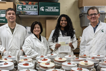 MSU School of Packaging researchers make a sustainable plastic more compostable