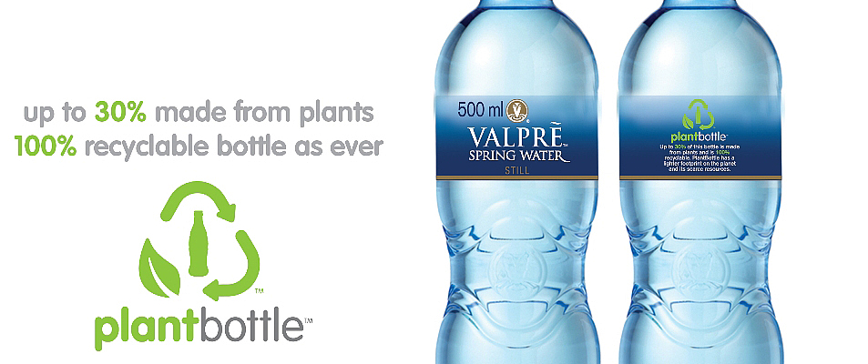 Valpré Spring Water to be bottled at greenest plant in Africa and to introduce a new bottle made 30 percent from plants to the continent.