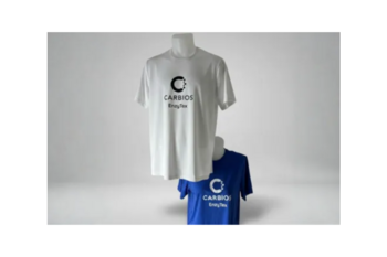 Carbios and the Fiber-to-Fiber Consortium successfully validate the industrial-scale production of recycled polyester T-shirts made from complex plastic and textile waste